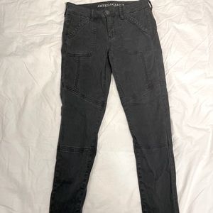 Greenish gray jeans
